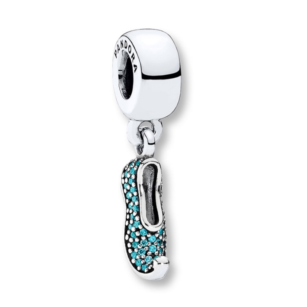 PANDORA Jasmine's Sparkling Slipper Dangle Charm